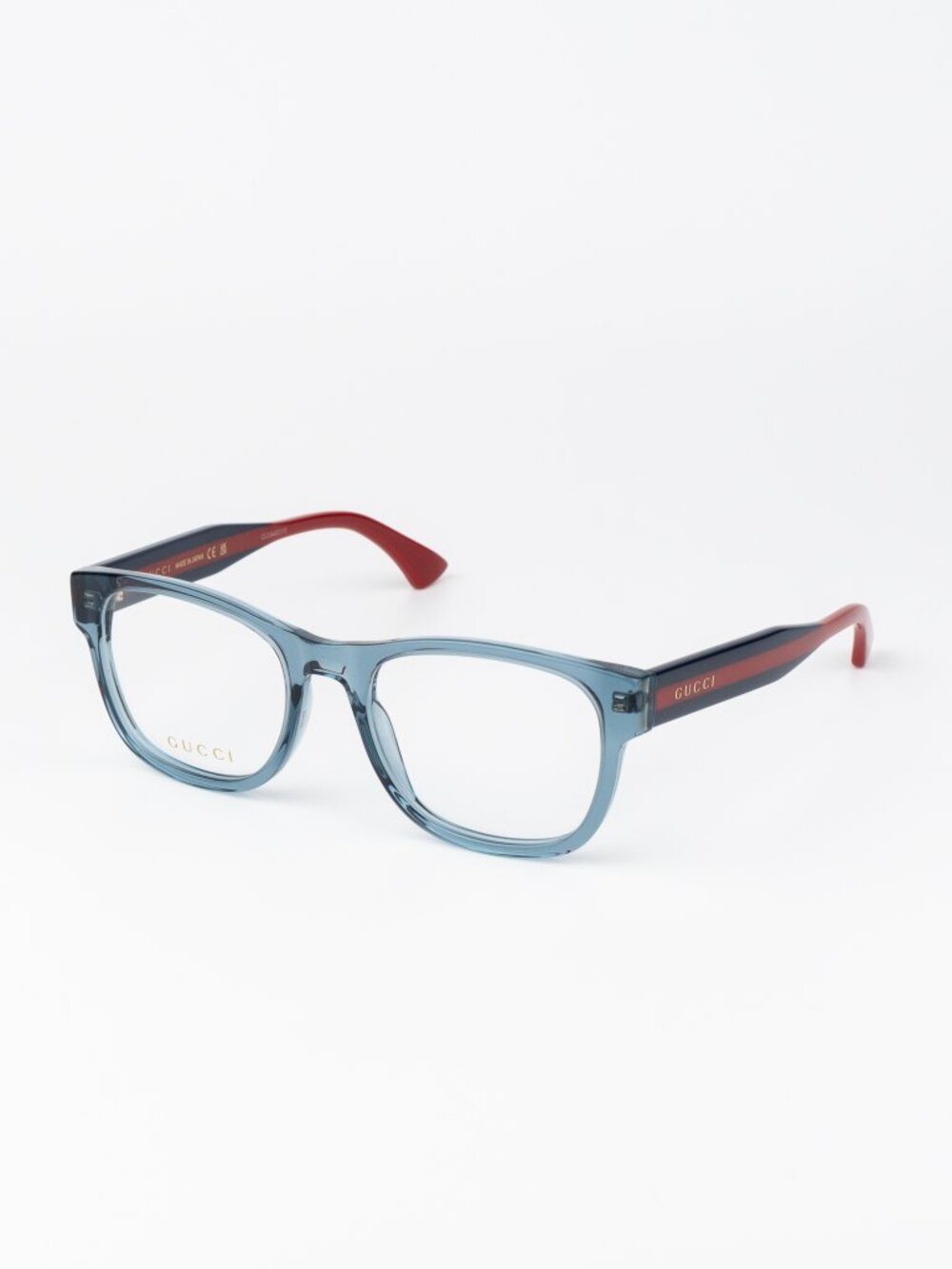 Gucci Women Eyeglasses Blue Square GG0004ONN 005 NEW AUTHENTIC